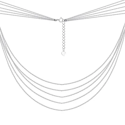 Багатошарове срібне кольє  (арт. 7507/1299)