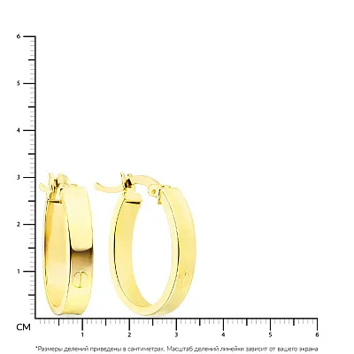 Золотые серьги кольца (арт. 105914/30ж)