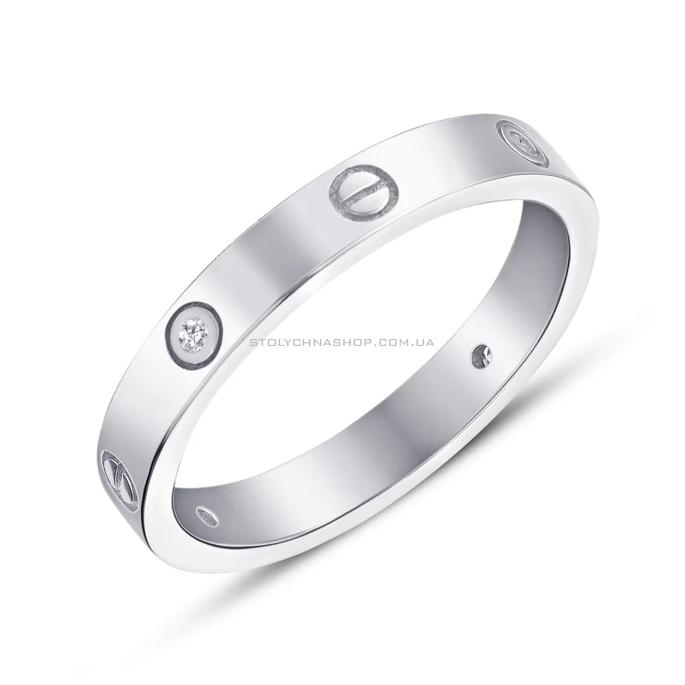 Серебряное кольцо с фианитами (арт. 7501/4406) - цена
