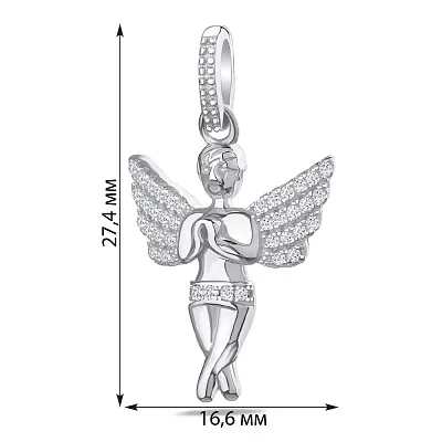 Серебряная подвеска «Ангел» с фианитами (арт. 7503/2962)