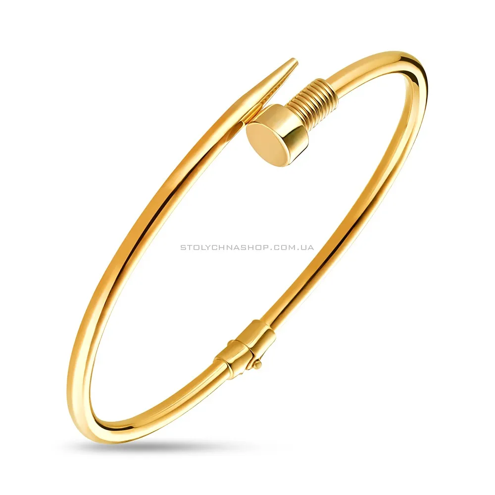 Золотий жіночий браслет у формі цвяха (арт. 322534ж)