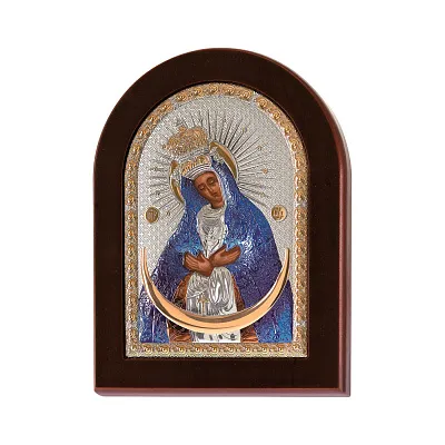 Ікона Пресвята Богородиця «Остробрамська» (95х75 мм) (арт. MA/E1116EX-C)