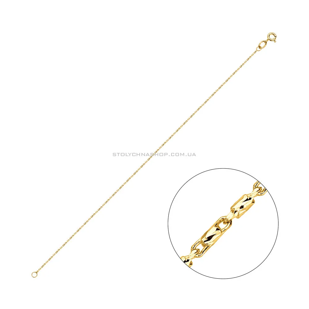 Цепочный браслет из желтого золота плетения Фантазия (арт. ц3120601ж) - цена