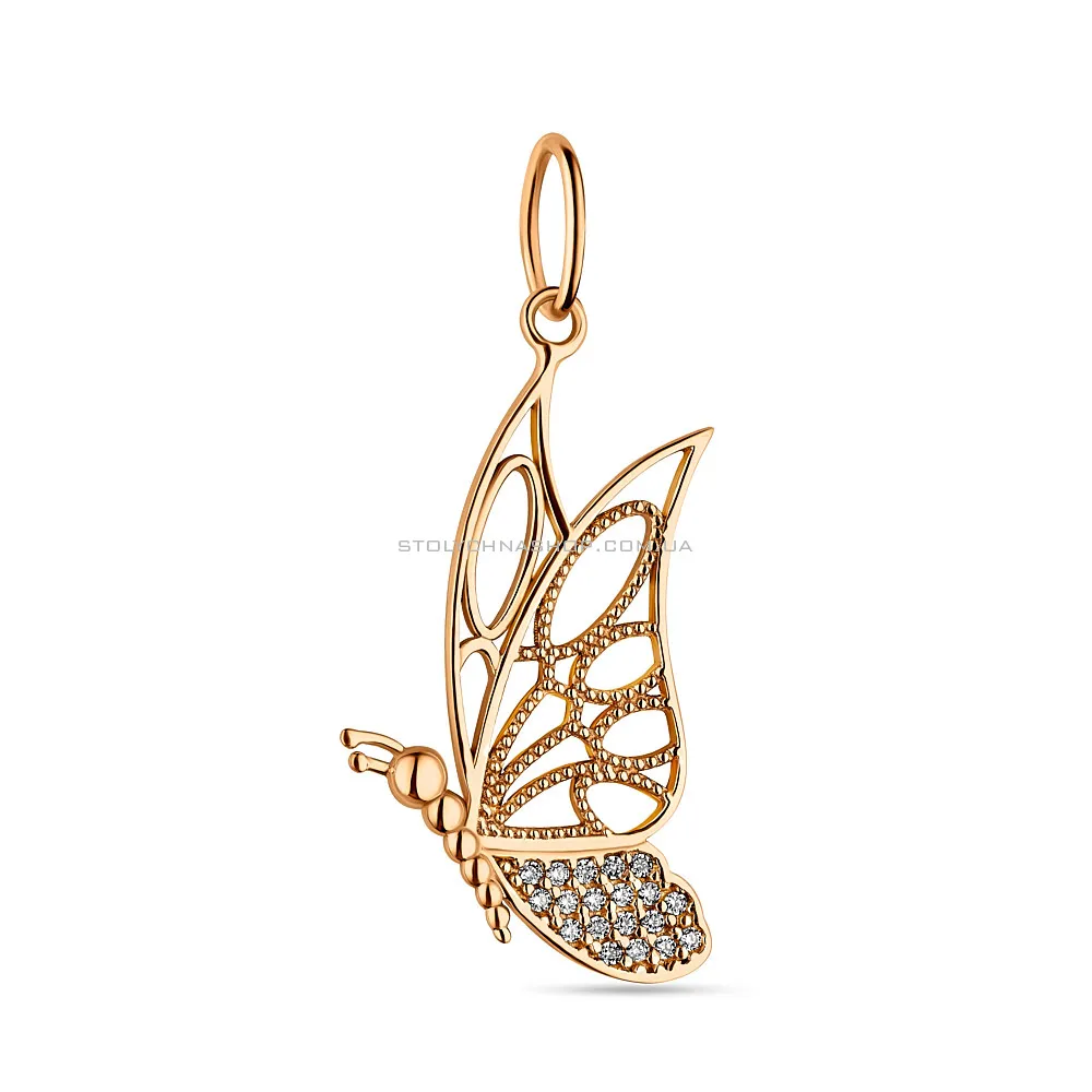 Підвіска золота "Метелик" з фіанітами (арт. 423690) - цена