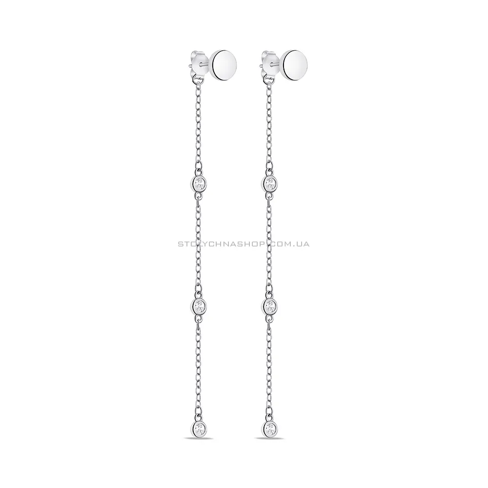 Сережки зі срібла з підвіскою (арт. 7518/6880) - цена