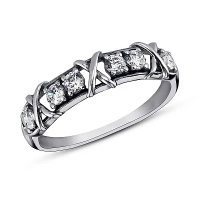 Серебряное кольцо с фианитами (арт. 7901/2111954)