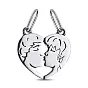 Серебряная парная подвеска «Влюбленные сердца» (арт. 7903/3166-ч)