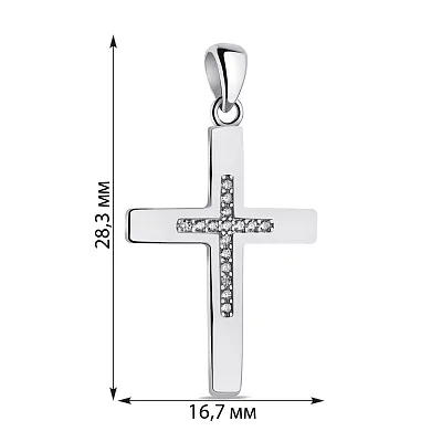 Крестик из серебра с фианитами (арт. 7503/4020/2)