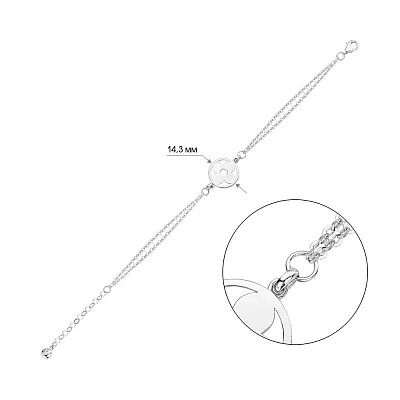 Браслет з білого золота (арт. 326750б)