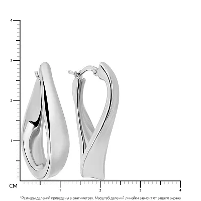 Серьги &quot;Завитки&quot; из белого золота Francelli (арт. е105583/30б)