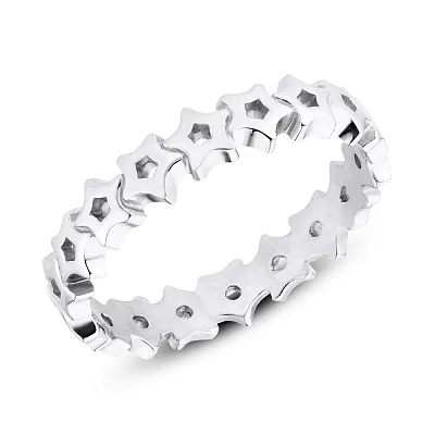Серебряное кольцо со звездочками Trendy Style (арт. 7501/1096р)