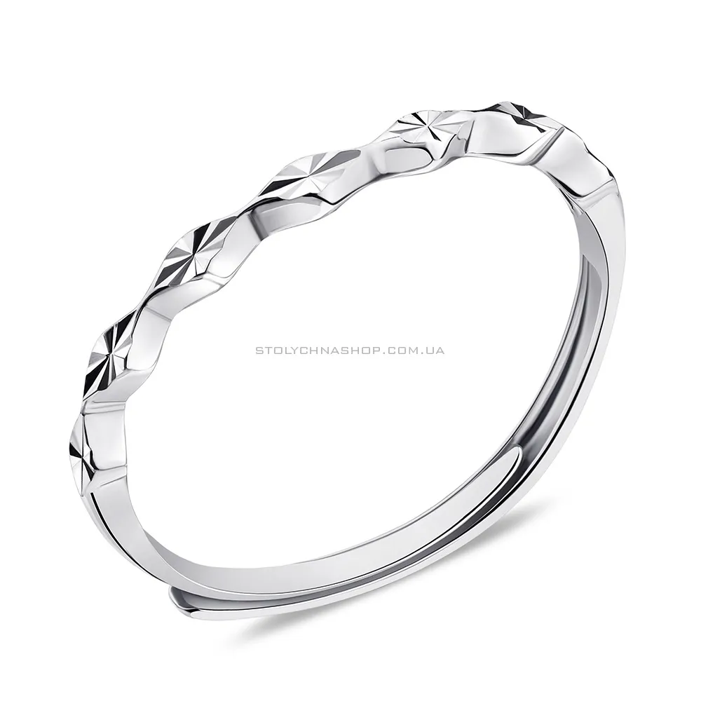 Безразмерное тонкое кольцо из серебра (арт. 7501/6413)