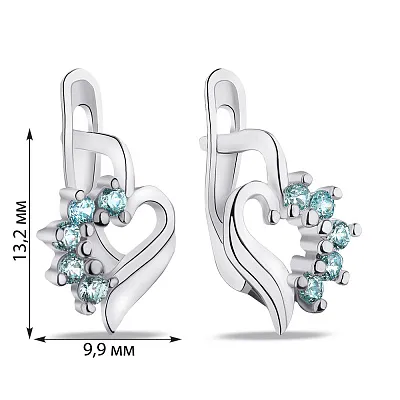 Сережки срібні з фіанітами (арт. 7502/С2ФТ/014)