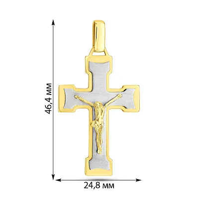 Золотий хрестик без каменів (арт. 501607жбм)