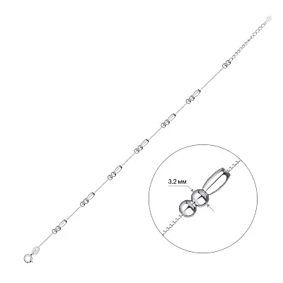 Серебряный женский браслет (арт. 7509/1692)