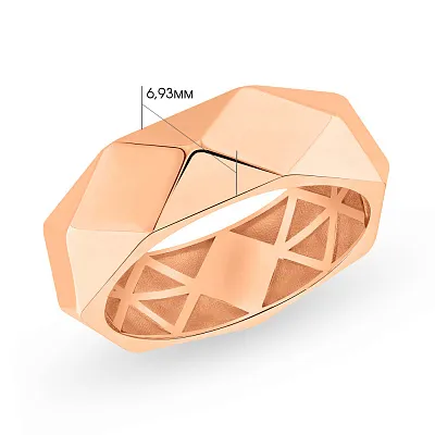 Кольцо из красного золота без камней  (арт. 155449)