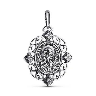 Срібна ладанка іконка Божа Матір «Казанська» (арт. 7903/37810-ч)