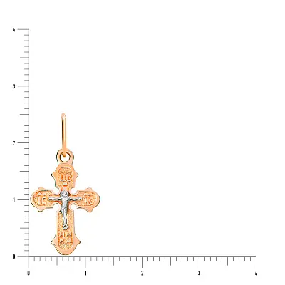 Золотий натільний хрестик з розп'яттям (арт. 501587)