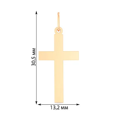 Хрестик з червоного золота  (арт. 440407/25)