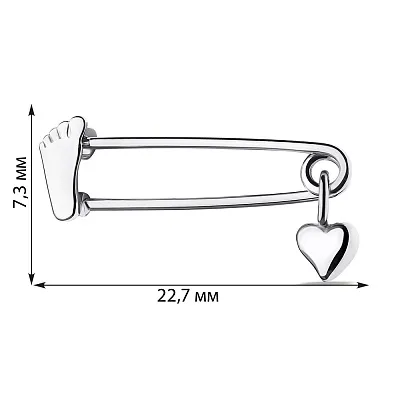 Срібна шпилька з підвіскою (арт. 7511/Бр2/013)