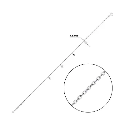 Браслет на ногу из серебра (арт. 7509/4401н)