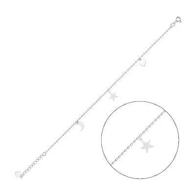 Срібний браслет з підвісками (арт. 7509/2333)