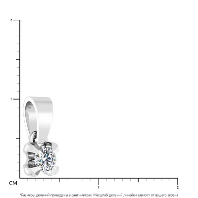 Кулон з білого золота з фіанітом (арт. 441062б)