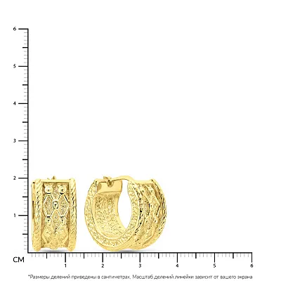 Золотые сережки Francelli в желтом цвете металла (арт. 109749/20ж)