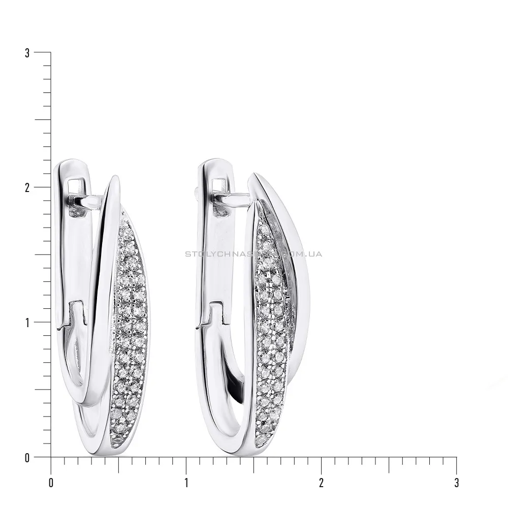 Срібні сережки з фіанітами (арт. 7502/3578)