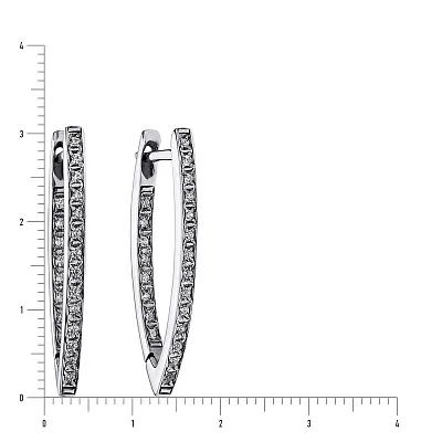Срібні сережки з фіанітами (арт. 7902/2154)