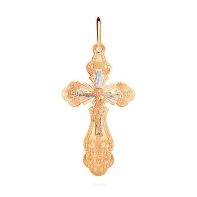 Золотой крестик с распятием «Кружево Творца» (арт. 524801р)