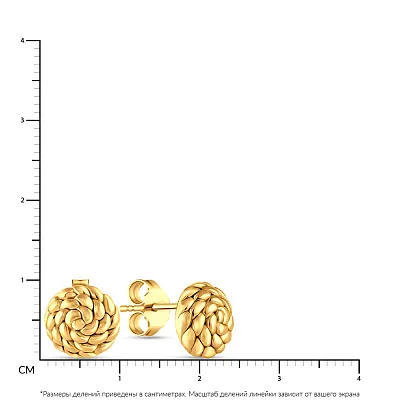 Серьги-пусеты Francelli из желтого золота (арт. 109741ж)