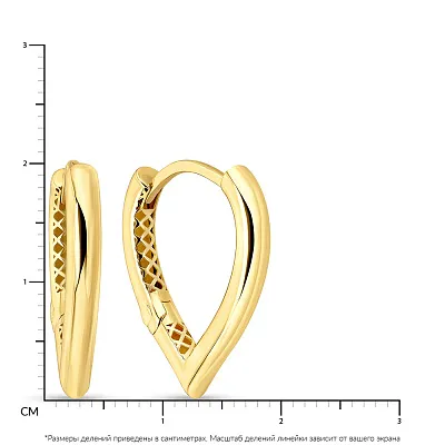 Серьги из желтого золота без камней (арт. 108536/20ж)
