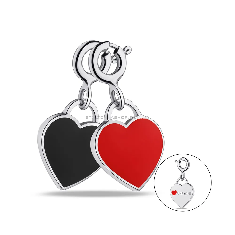Подвійний срібний кулон Серце (арт. 7503/927/2ечкпюш) - цена