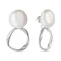 Сережки-пусети зі срібла з перлами Trendy Style (арт. 7518/5758жб)