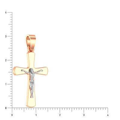 Золотой нательный крестик с распятием  (арт. 501656)
