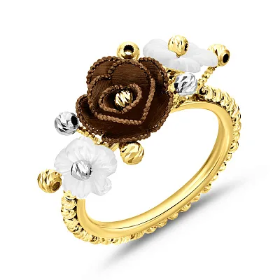 Золотое кольцо Francelli (арт. 155729жбкрп)