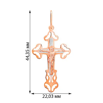 Золотий натільний хрестик з розп'яттям (арт. 520901)