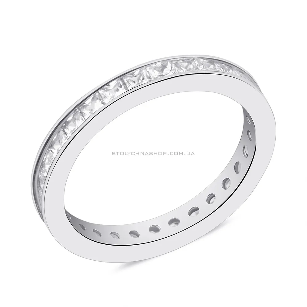 Серебряное кольцо-дорожка с фианитами  (арт. 7501/5838)