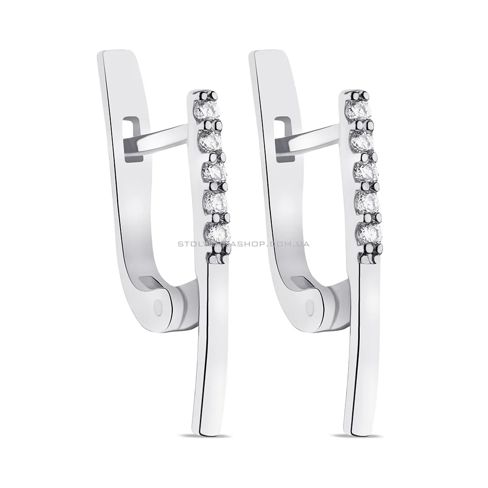 Срібні сережки з фіанітами (арт. 7502/556сп) - цена