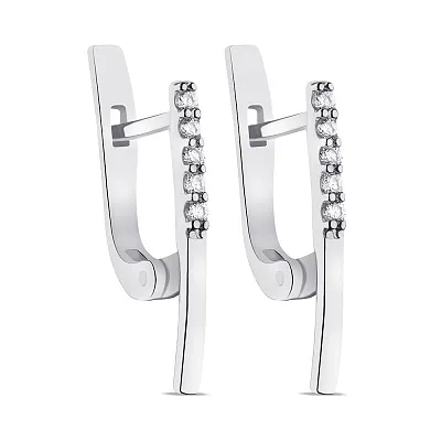 Срібні сережки з фіанітами (арт. 7502/556сп)