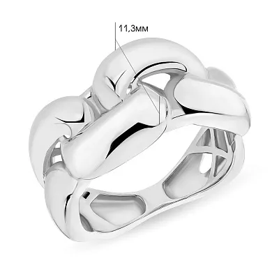 Золотое кольцо Francelli в белом цвете металла (арт. е155163б)