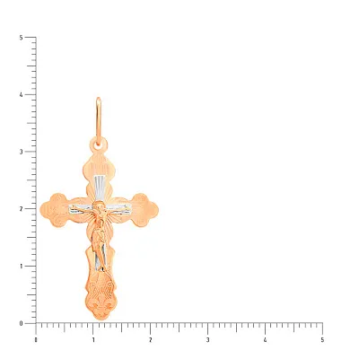 Нательный крестик из золота с распятием  (арт. 522001р)