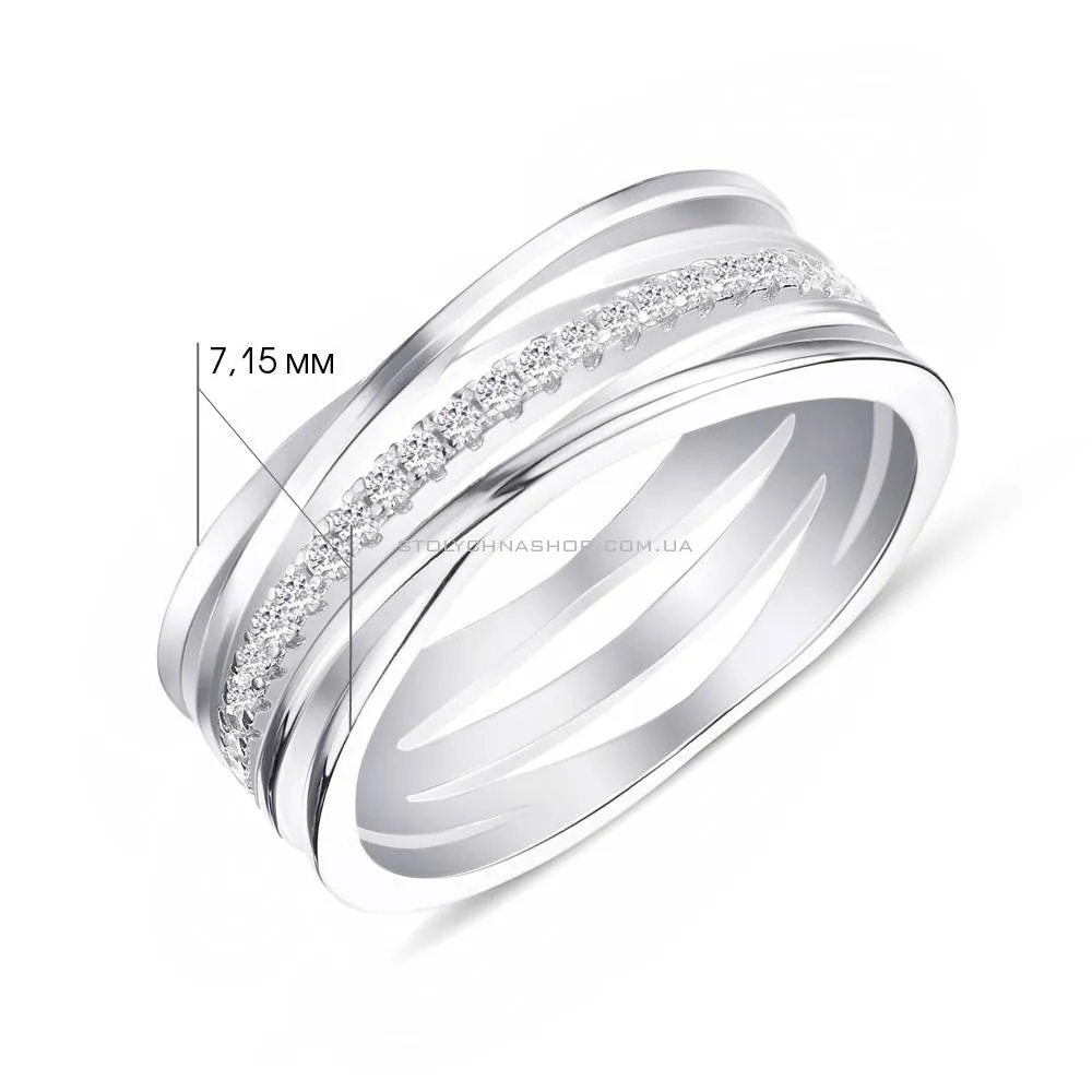 Серебряное кольцо с фианитами (арт. 7501/4473)