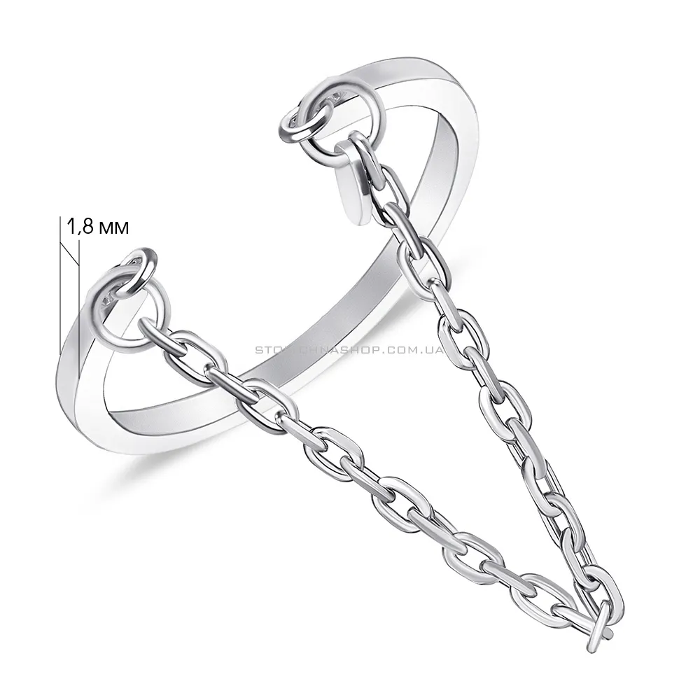 Срібна каблучка без каменів Trendy Style (арт. 7501/4715)