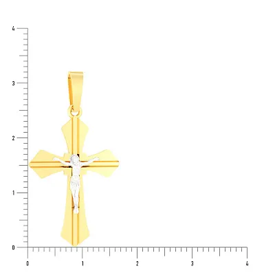 Крестик из желтого золота «Распятие Сына Божьего» (арт. 501357ж)