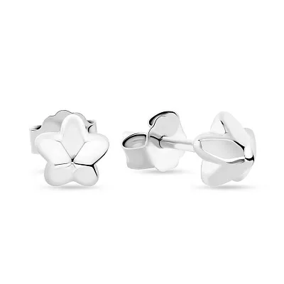 Срібні сережки-цвяшки без каміння (арт. 7518/6047)