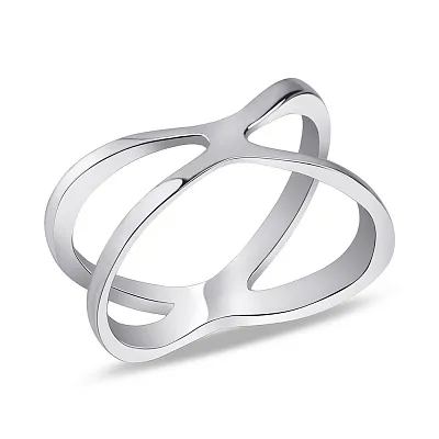 Двойное серебряное кольцо без камней  (арт. 7501/5389)
