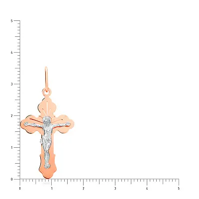 Золотой нательный крестик с распятием  (арт. 510400)