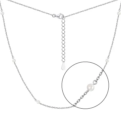 Срібне кольє з перлинами  (арт. 7507/1569жб)